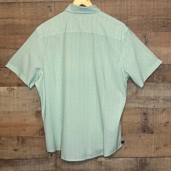 Mizzen+Main Leeward Shirt Men’s Medium Neptune Saguaro Green Stretch Classic Fit - Picture 4 of 11